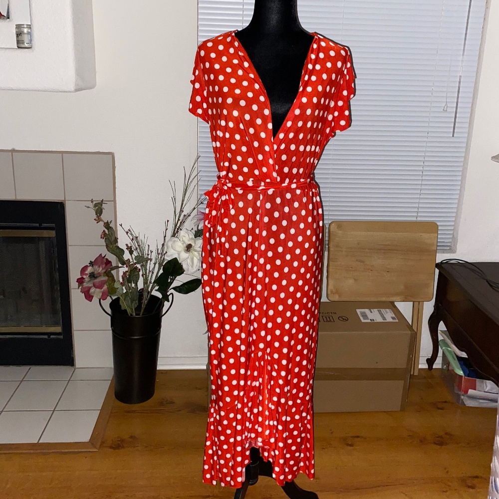Red & White Polka Dot Dress